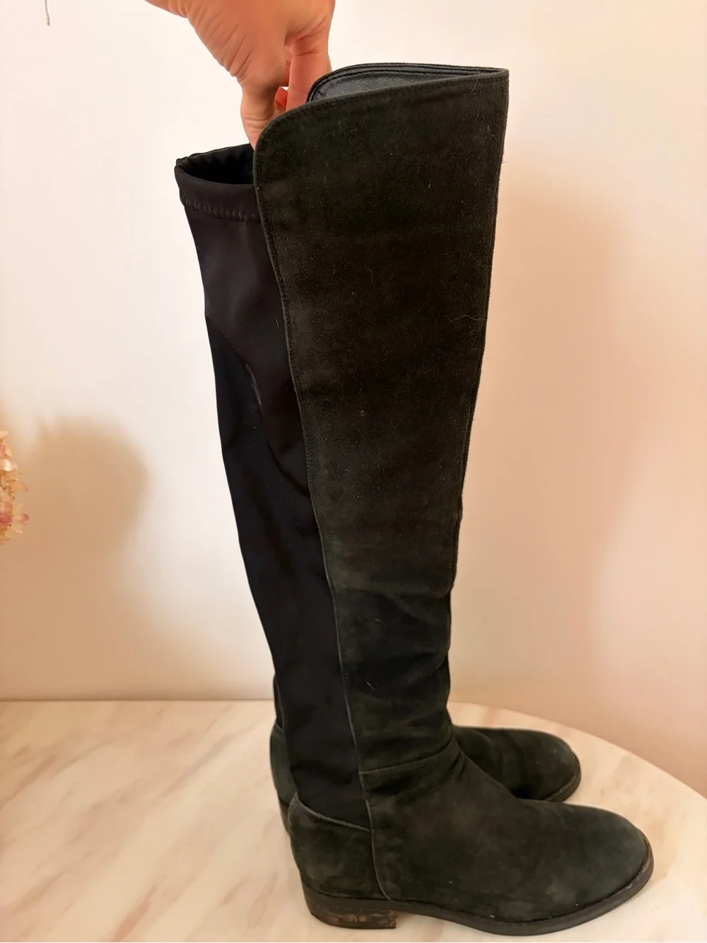 Blondo Black Over-the-Knee Suede Waterproof Boots